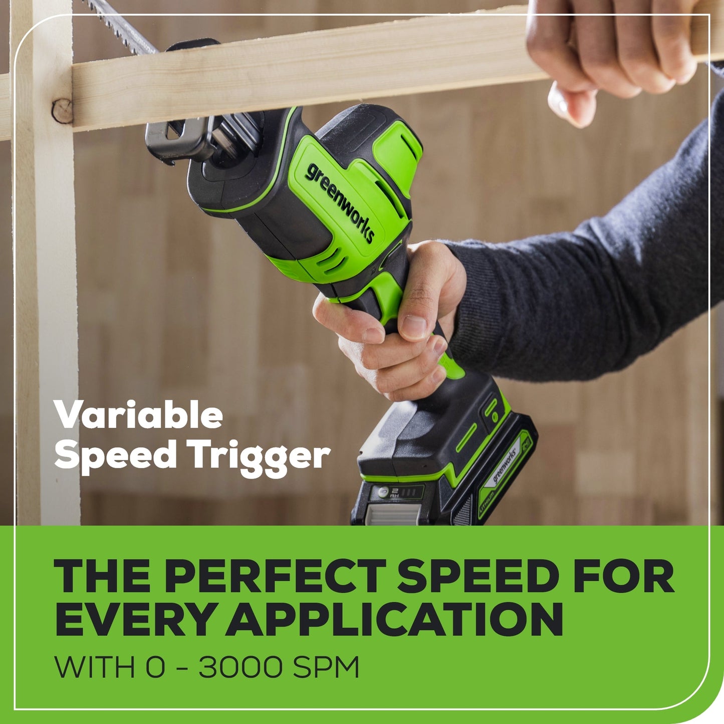 24V 1" One-Handed Compact Reciprocating Saw (Tool Only)