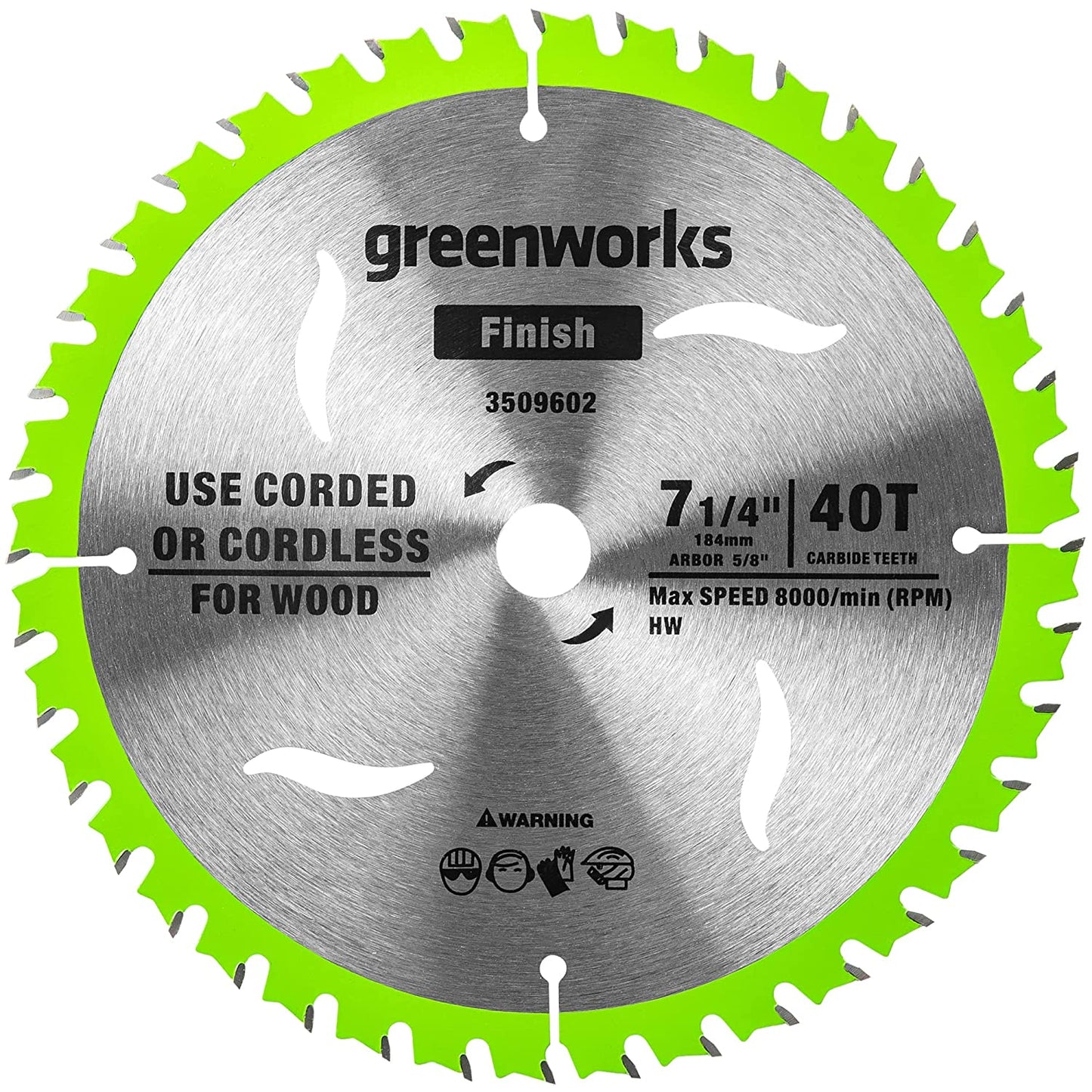Greenworks 24V 7-1/4 " 40T Circular Saw Blades