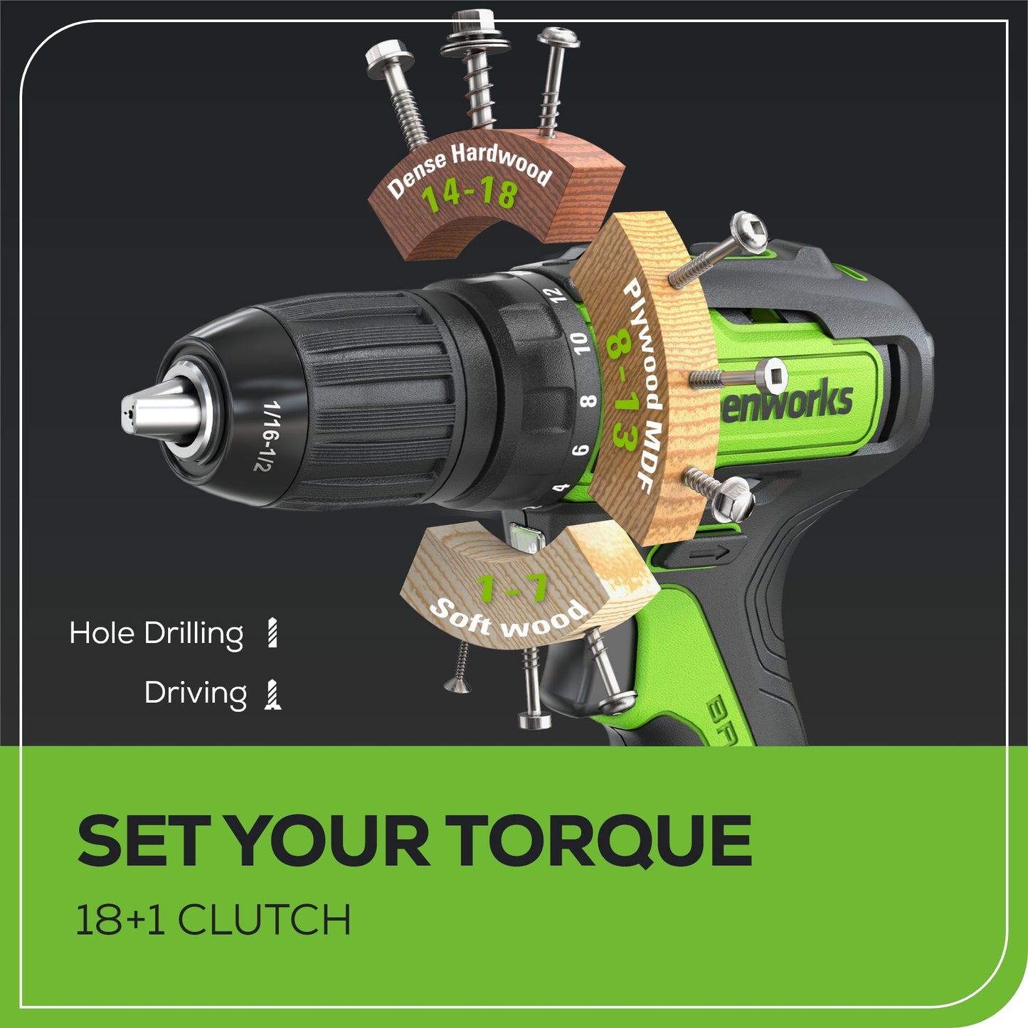 24V Cordless Battery Brushless 1/2" 310 in/lbs Drill / Driver w/ (1) 2.0Ah Battery & Charger
