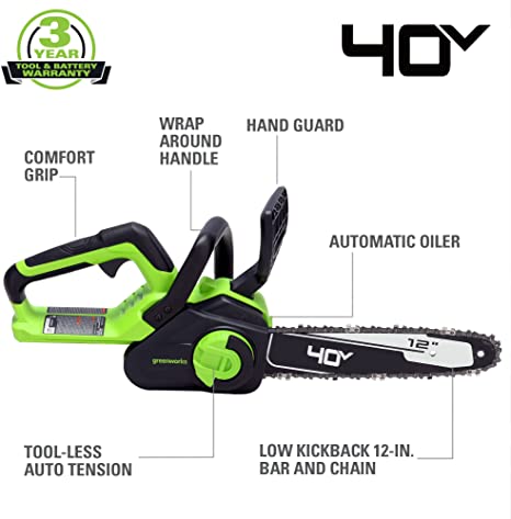40V 12" Gen2 Cordless Battery Chainsaw w/ 2.0 Ah Battery & Charger