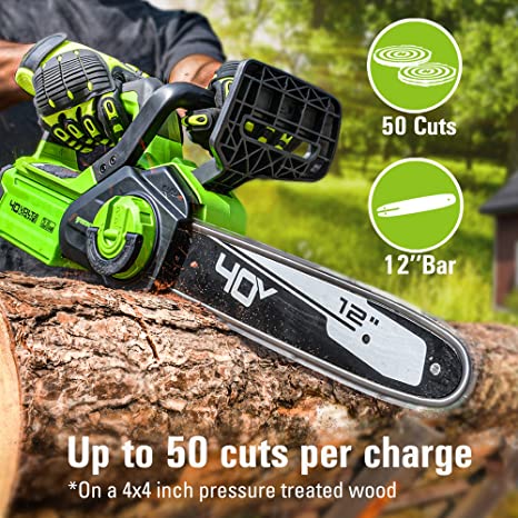 40V 12" Gen2 Cordless Battery Chainsaw w/ 2.0 Ah Battery & Charger