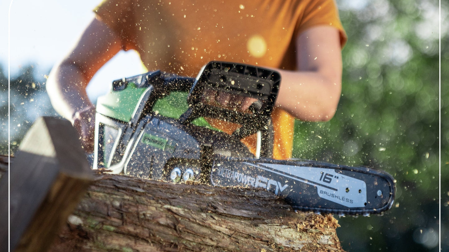80V 16" 2.0kW Cordless Battery Chainsaw w/ 4.0 Ah Battery & Charger