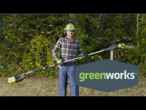 80V Cordless 10" Brushless Pole Saw w/ 2.0Ah Battery & Rapid Charger