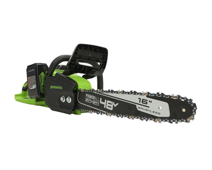 48V (2x24V) 16" Cordless Battery Chainsaw w/ Two (2) 4.0Ah USB Batteries & Dual Port Charger
