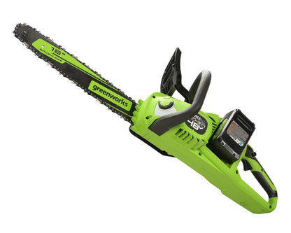 48V (2x24V) 16" Cordless Battery Chainsaw w/ Two (2) 4.0Ah USB Batteries & Dual Port Charger