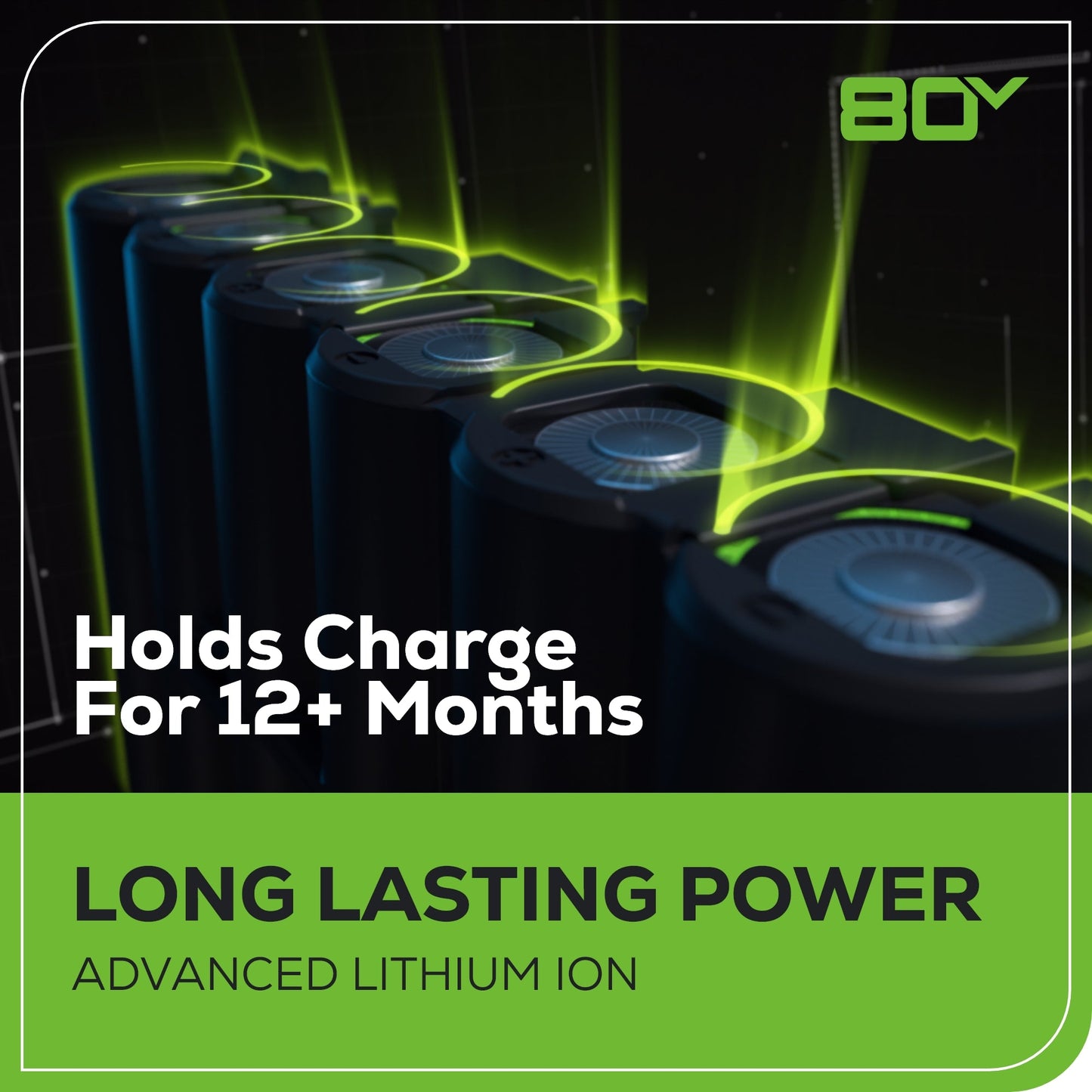 80V Pro 10" Cordless Battery Pole Saw w/ 2.0Ah Battery & Charger