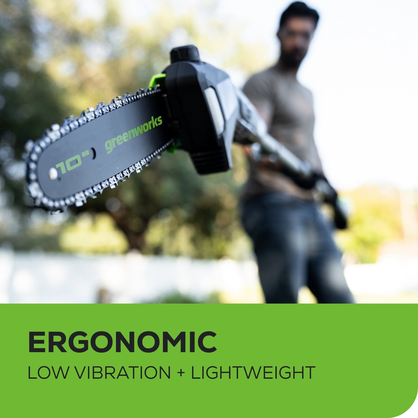 80V Pro 10" Cordless Battery Pole Saw w/ 2.0Ah Battery & Charger