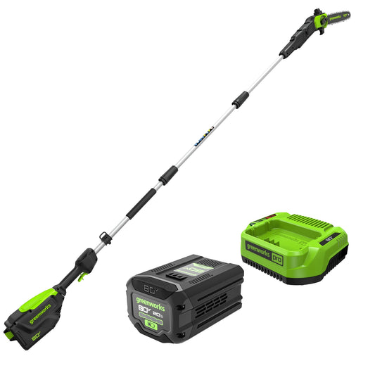 80V Pro 10" Cordless Battery Pole Saw w/ 2.0Ah Battery & Charger