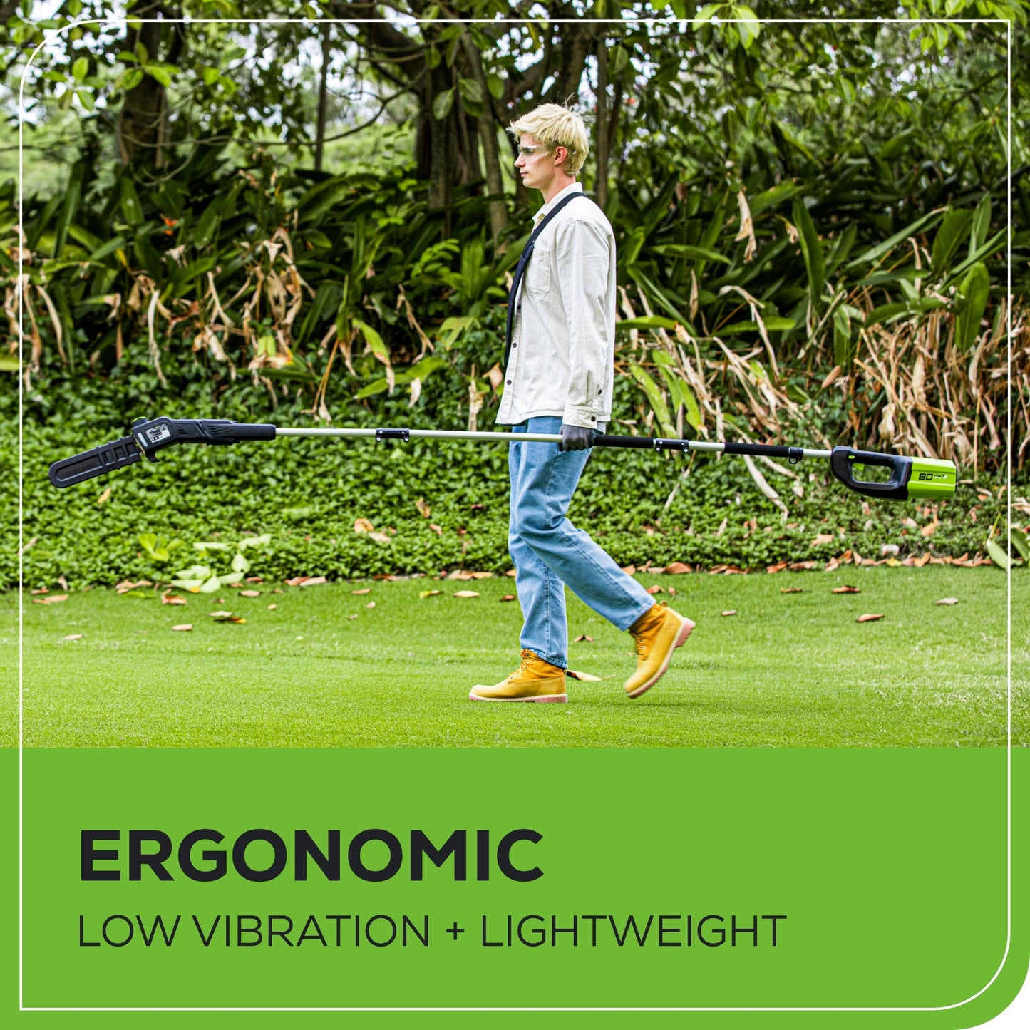 80V 10" Cordless Battery Pole Saw (Tool Only)